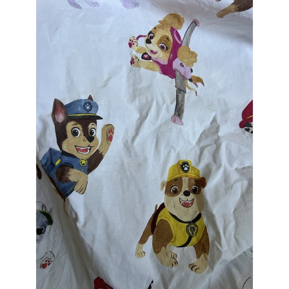Pottery Barn Kids PAW Patrol™ 100% Organic Cotton Twin Fitted Sheet Pre-owned